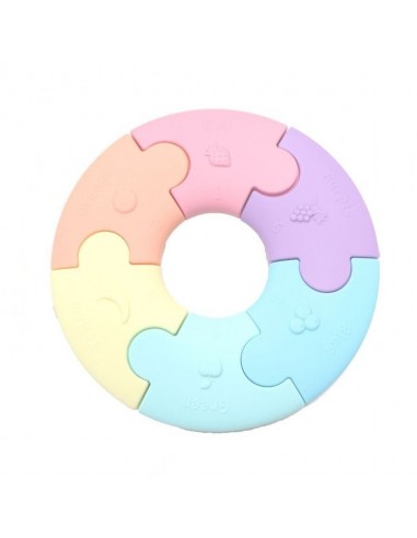 Pierwsze puzzle sensoryczne, pastelowe kółko, Jellystone Design