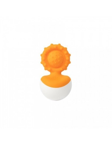 Bąbelki Dimpl Gryzak Wańka Wstańka Pomarańczowy +0, Fat Brain Toys